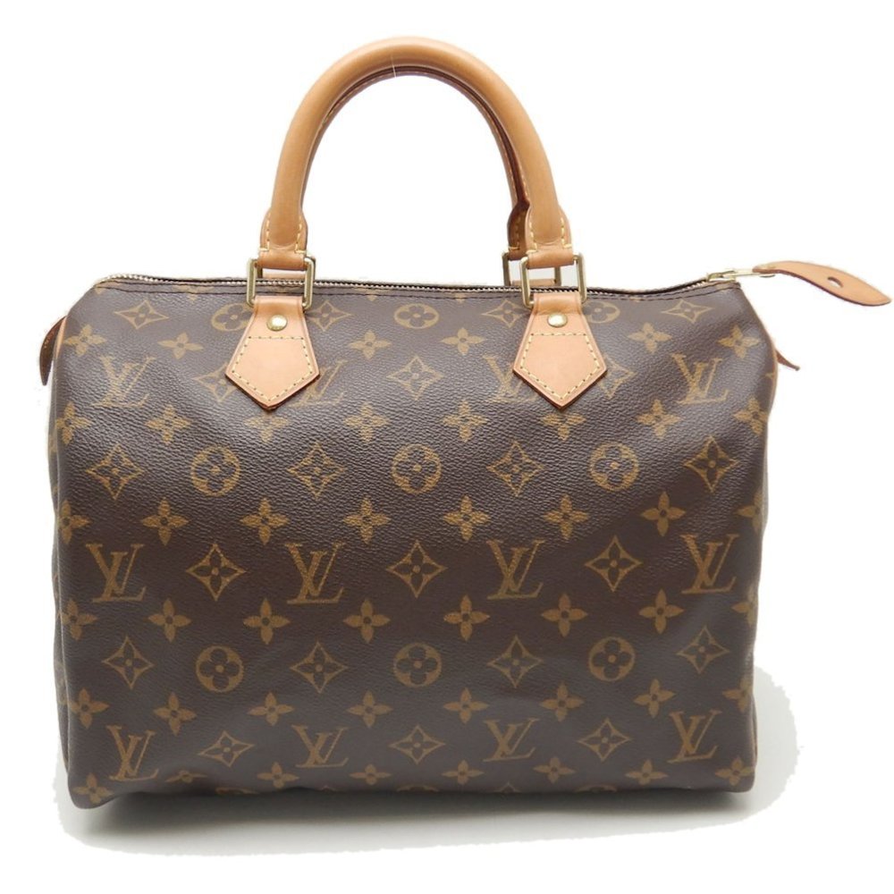 Louis Vuitton Monogram Speedy 30 Handbag Brown